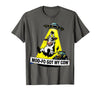 Mademark Moo-FO Got My Cow Alien Abduction Design T-Shirt - Asphalt Grey