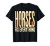 Mademark Horses Fix Everything Equestrian Design T-Shirt - Men - Black