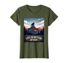 Mademark Life Is Better Up High Monkey Design T-Shirt - Women - Olive Green