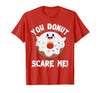 Donut Halloween Shirt Halloween Donut Costume Kids Men Women Doughnut Scare Me T-Shirt - Red