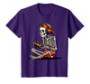 halloween skeleton shirts for teen boys men kids Halloween Skeleton Gamer Video Gaming Funny Gaming Skeleton T-Shirt - Purple