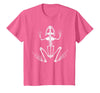 Halloween Shirts Skeleton Frog Women Men Kids Skeleton Frog Lazy Halloween Costume Goth Amphibian Animal T-Shirt - Pink