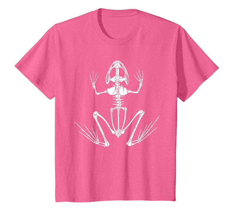 Halloween Shirts Skeleton Frog Women Men Kids Skeleton Frog Lazy Halloween Costume Goth Amphibian Animal T-Shirt - Pink