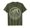 Mademark Elephant Skeleton Mid-Stride Through Tall Grass T-Shirt - Men - Olive Green