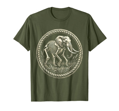 Mademark Elephant Skeleton Mid-Stride Through Tall Grass T-Shirt - Men