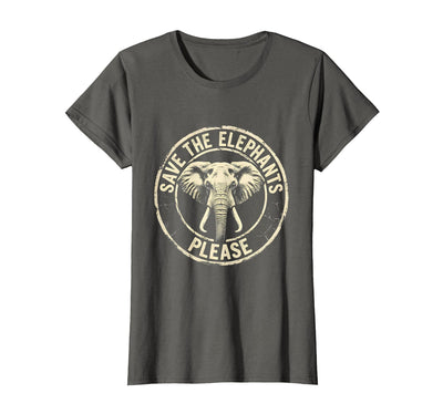 Mademark Save The Elephants Please Wildlife Advocate Design T-Shirt - Women