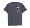Pitbull Halloween Costume Funny Pitbull Skeleton Hand Halloween T-Shirt - Heather Blue