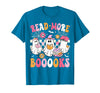 Read More Books Ghost Halloween Teacher Outfits Read More Books Ghosts Reading Book Funny Teacher Halloween T-Shirt -