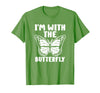 Im With Butterfly Halloween Costume Party Gift I'm with Butterfly Halloween Costume Matching Couples Party T-Shirt - Grass