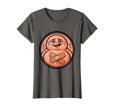 Mademark Tummy Ache Survivor Cute Stomach Bandage Graphic T-Shirt