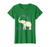 Mademark Elephant Spraying Water Raised Trunk Illustration T-Shirt - Women - Kelly Green