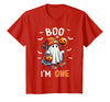 Halloween Boo I'm First 1st Birthday Boy Boo I'm One Ghost 1st Birthday Halloween Boy Kids Groovy T-Shirt - Red