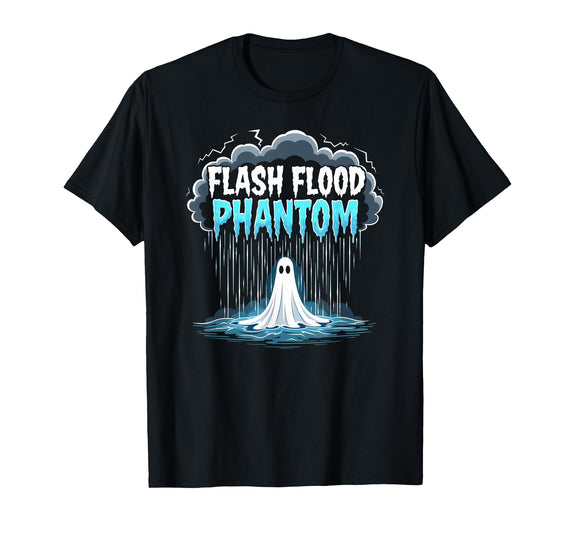 Mademark Halloween Weather Flash Flood Phantom Spooky Storm T-Shirt - Black