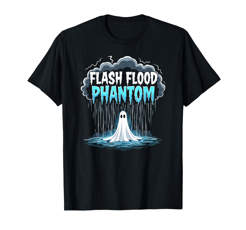 Mademark Halloween Weather Flash Flood Phantom Spooky Storm T-Shirt - Black
