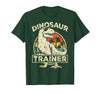 Dinosaur Trainer Halloween Vintage Dinosaur Trainer Halloween Costume Retro Dino Outline T-Shirt - Dark Green