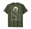 F-CAW-F Meme Raven Gothic Halloween Graphic Tees F-CAW-F Crow Tarot Card Funny Halloween Vintage On Back T-Shirt - Olive