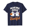 Dog Lover Spooky Grooming Groomer Attire Pet Groomer Funny Halloween Making Dogs Bootiful T-Shirt - Navy Blue