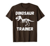 Dinosaur Trainer Costume Halloween Dino Skeleton T-Shirt - Brown
