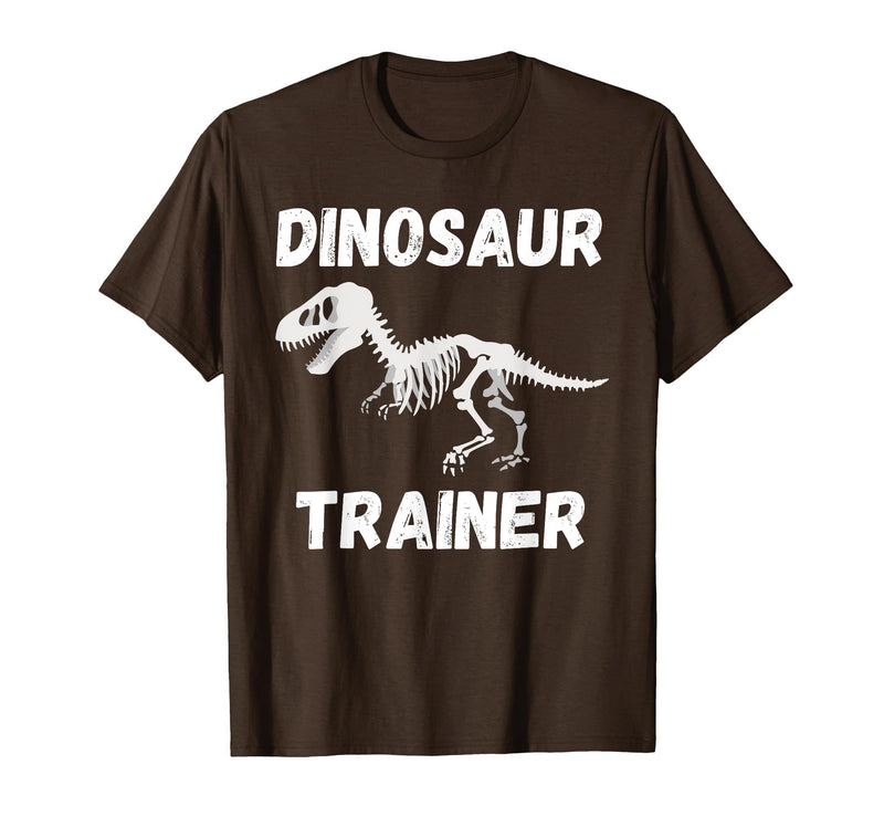 Dinosaur Trainer Costume Halloween Dino Skeleton T-Shirt - Brown