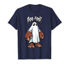 Spooky Bigfoot Sasquatch Ghost Halloween Humor Fun Boo Foot Bigfoot Ghost Sasquatch Halloween Funny Humor T-Shirt - Navy Blue