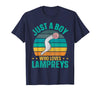 Sea Lamprey Fish Quote Just a boy who Loves Lampreys Quote for a Lamprey Boy T-Shirt - Navy Blue