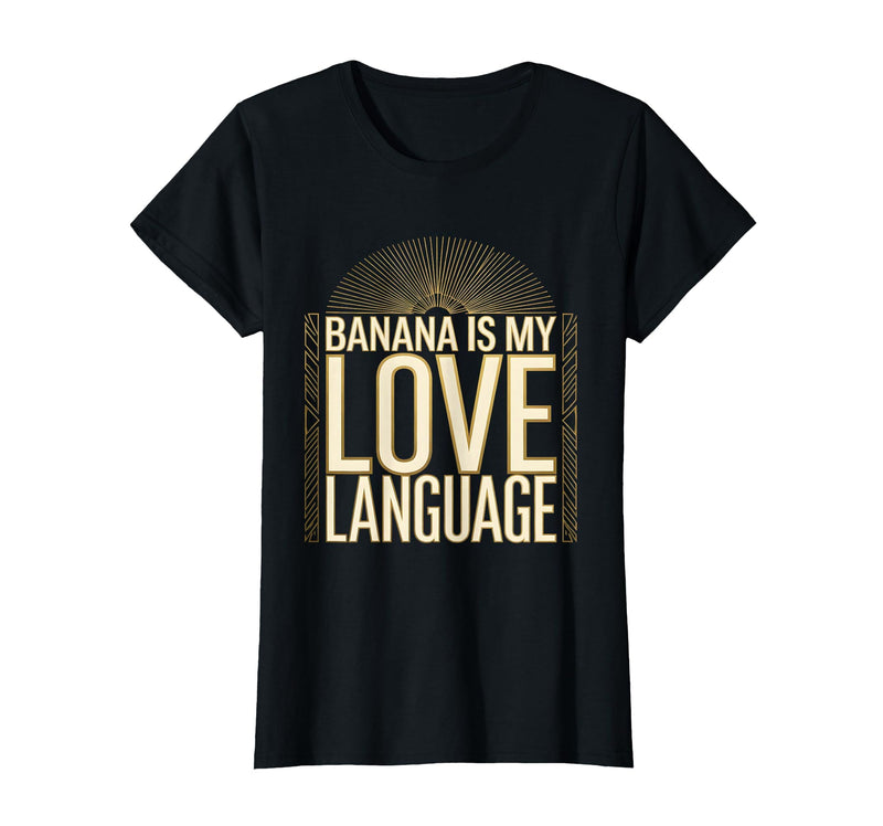 Mademark Banana Is My Love Language Monkey Design T-Shirt - Women - Black