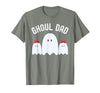 Ghoul Dad, Halloween Daddy Ghost Father of Two Ghost Girls T-Shirt - Olive Heather