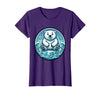 Mademark Polar Bear Lone Ice Floe Arctic Drift Design T-Shirt - Purple
