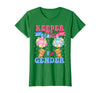 Funny Bear Blue Pink Gender Reveal Men Women Keeper of The Gender Reveal Cute Bear Balloons Pink Or Blue T-Shirt - Kelly Green