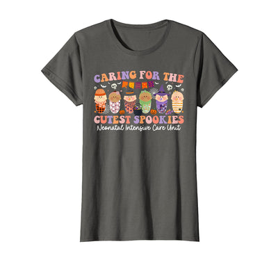 Halloween NICU Nurse Neonatal Intensive Care Caring for The Cutest Little Spookies NICU Nurse Halloween T-Shirt