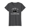Lazy Last Minute Cleopatra Halloween Costumes Couples Halloween Costume Shirts I'm with Cleopatra T-Shirt - Dark Heather Grey