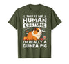 Guinea Pig Halloween Costume Matching Funny Gift This is My Human Costume I'm Really A Guinea Pig Halloween T-Shirt - Olive Green