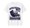 Buffalo Soldiers Vintage Military Graphic Tees Buffalo Soldiers, African American Black History Military T-Shirt - White