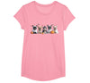 Funny Ghost Dog Halloween Girls Kids Cute French Bulldog Halloween Costume Frenchie Dog Ghost T-Shirt - Pink