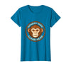 Mademark Monkey Mind Clear Head Sober Living Design T-Shirt - Women - Sapphire Blue