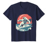 Sea Ocean Animal Art Polar Bear Ocean Sea Animal Surfing Ocean Sea Polar Bear T-Shirt - Navy Blue
