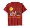 Autumn Pumpkin Chicken Halloween Chicken Farm Fall Halloween Chicken Pumpkin Chick Or Treat Spooky T-Shirt - Cranberry Red