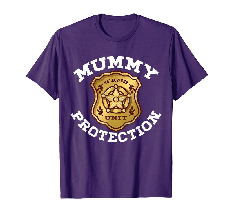Halloween Mummy Security Costume RTees Halloween Adult Costume Mummy Protection T-Shirt - Purple