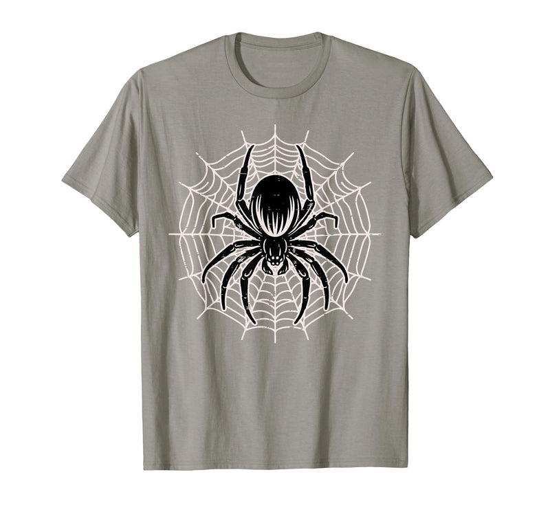 Halloween Shirts For Women Men Kids Boys Girls Halloween Spider with Web Vintage Costume Men Boys Kid Women T-Shirt - Slate
