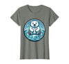 Mademark Polar Bear Lone Ice Floe Arctic Drift Design T-Shirt - Olive Heather