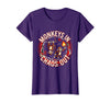Mademark Monkeys In. Chaos Out. Punk Metal Circus Design T-Shirt - Women - Purple