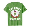Donut Halloween Shirt Halloween Donut Costume Kids Men Women Doughnut Scare Me T-Shirt - Grass Green