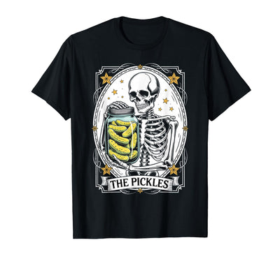 Tarot Card Skeleton Halloween Ades.shirt The Pickles Tarot Card Skeleton Canning Season Gardener T-Shirt