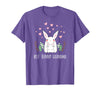 Cute Bunny Grandma Rabbit Grandmother T-Shirt in Purple Heather