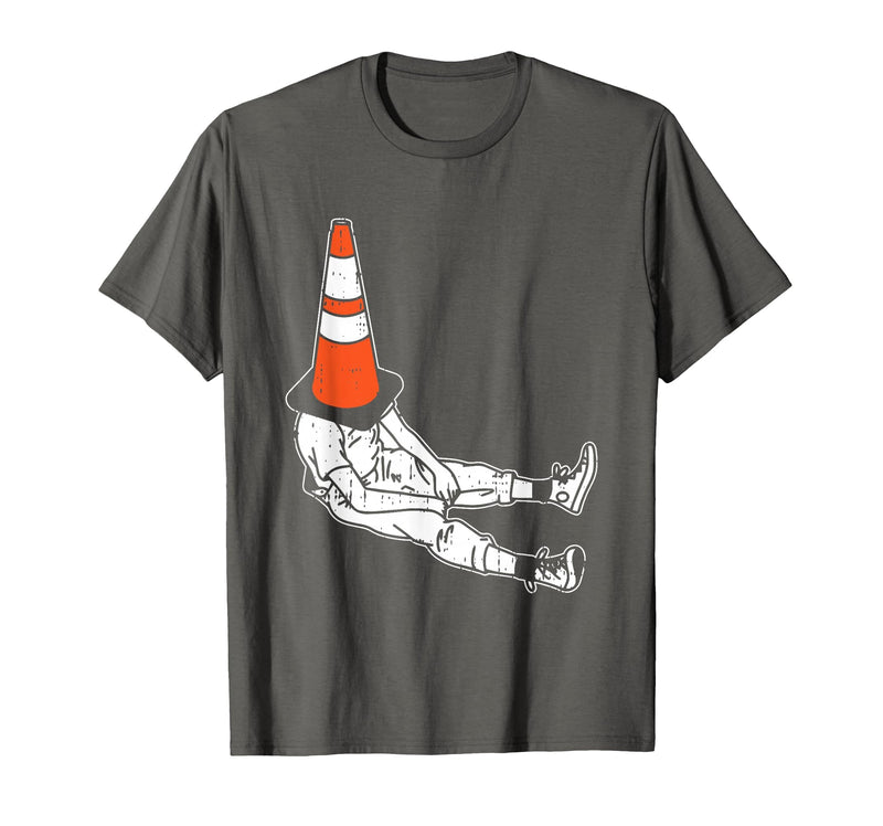 Halloween Shirts Traffic Cone Men Women Kids Traffic Cone Halloween Costume Funny Lazy Men Women Kids T-Shirt - Asphalt Grey