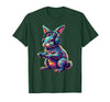 Rabbit Gaming Animal Video Games Funny Rabbit T-Shirt in Dark Green