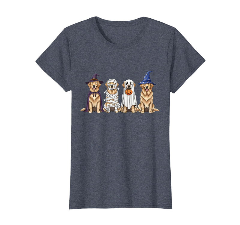 Spooky Golden Retriever Dogs Mummy Halloween Tee Golden Retriever Dog Witch Mummy Ghost Boo Costume Halloween T-Shirt -