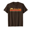Showing Cattle T-Shirts And Apparel Show Dad - Fun Distressed Look for Showing Pigs T-Shirt - Brown