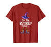 Funny Quote Horror Costume Party Family Friends I'm The Retired Witch Spooky Scary Halloween Retiree Women T-Shirt -