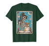 The Bulldog Mom Tarot Card Halloween Women Men Kid Retro Funny The Bulldog Mom Tarot Card Skeleton Halloween T-Shirt - Dark